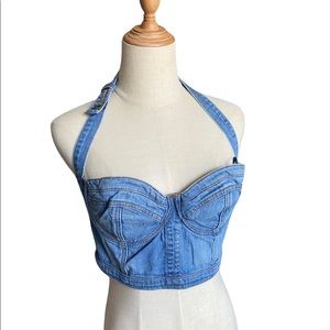 Denim Halter Top